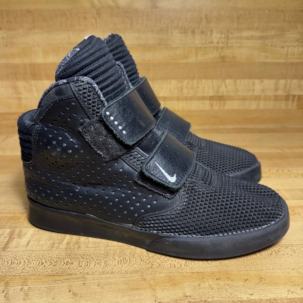 Nike Flystepper 2K3 Mens Black Orange High Top Sneakers 652122-001 Size 8.5